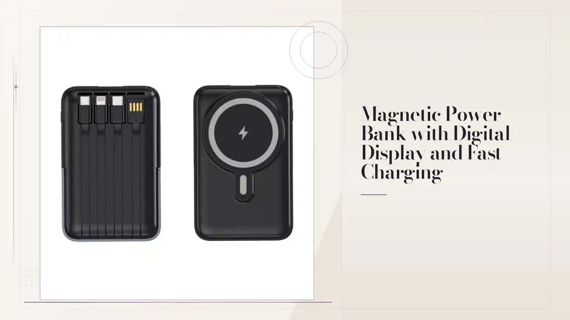 Magnetic Power Bank with Digital Display and Fast Charging by@Outfy